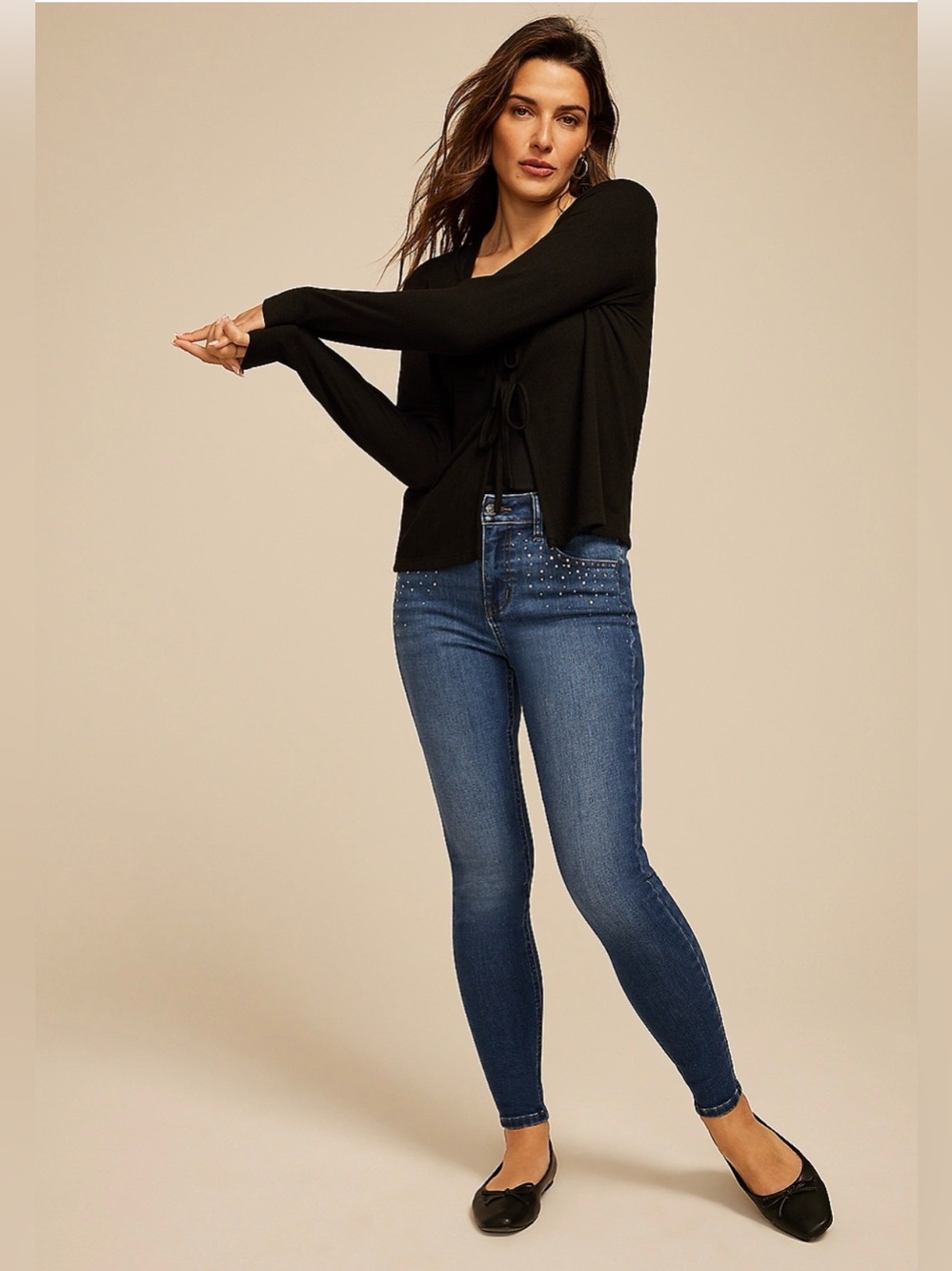 M jeans XL Dark Cool Comfort Sparkle High Rise jegging